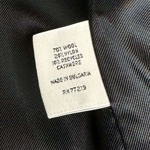 Pronto Uomo black wool and cashmere blend button up coat size L - Picture 12 of 15